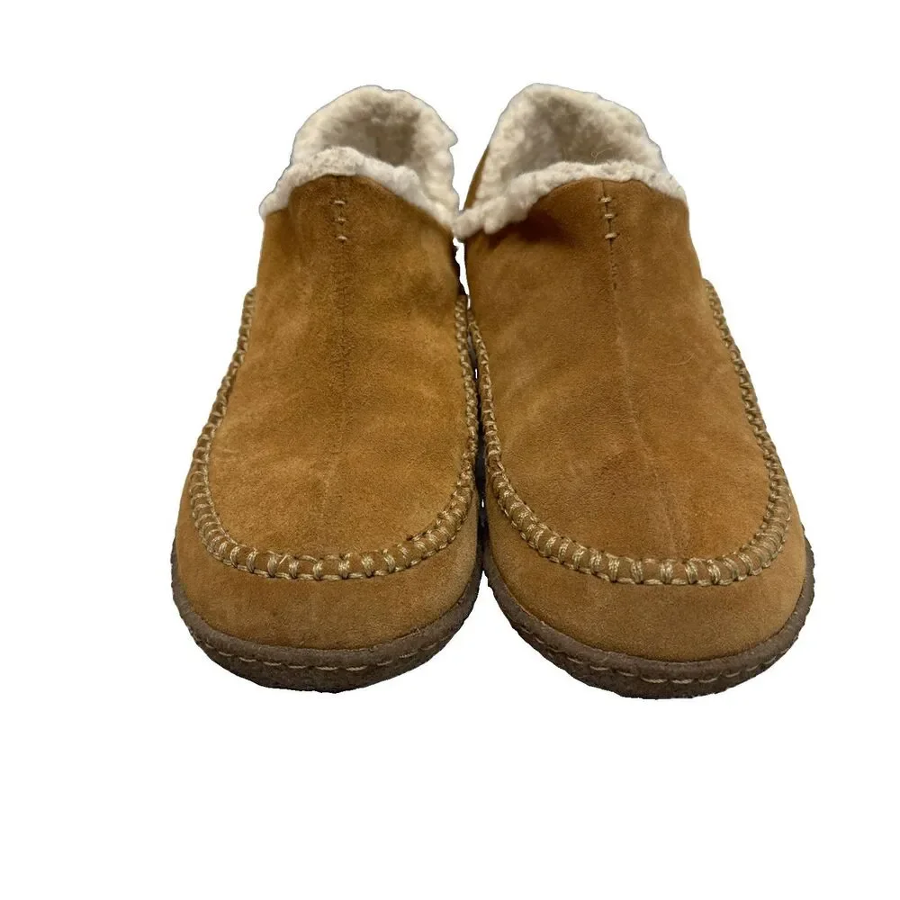 Sorel Manawan II Slipper Men 9 NM3477-286 Brown Faux Fur Lined Ankle Boot Suede